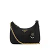 Prada Borsa A Spalla Re-edition 2005 In Pelle Nera Donna In Black
