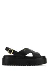 Prada Sandalen Aus Leder Mit Gekreuztem Band