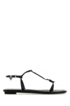 Prada Logo Leather Sandal
