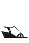 Prada Black Leather Sandals In Black