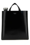 Prada Black Leather Shopping Bag