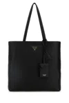 Prada Women's Leather Shopping Bag In Nero