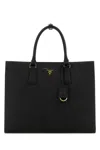 Prada Large Saffiano Leather Handbag In Nero