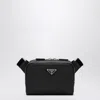 Prada Men's Leather Shoulder Bag In Black