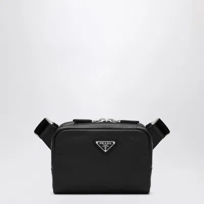 PRADA PRADA  BLACK LEATHER SHOULDER BAG