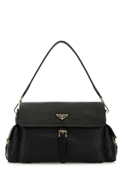 Prada Black Leather Shoulder Bag