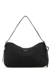 Prada Black Leather Shoulder Bag In Black