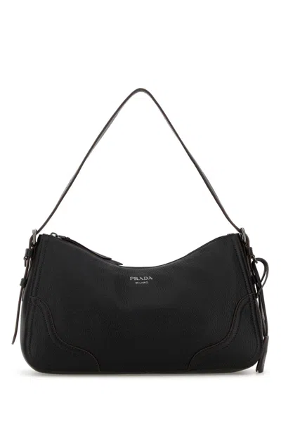 Prada Black Leather Shoulder Bag