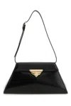 Prada Black Leather Shoulder Bag In Black