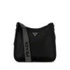 Prada Black Leather Shoulder Bag In Black