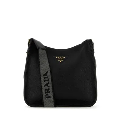 Prada Black Leather Shoulder Bag