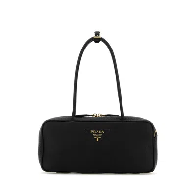 Prada Black Leather Shoulder Bag