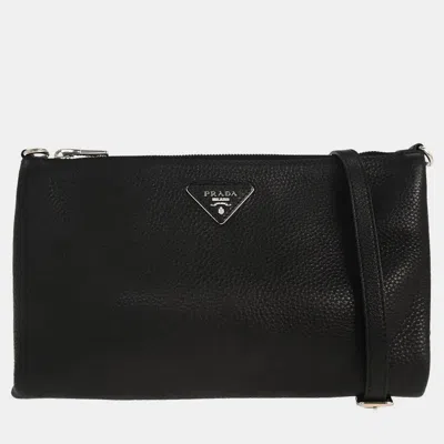 Pre-owned Prada Black Leather Shoulder Bag