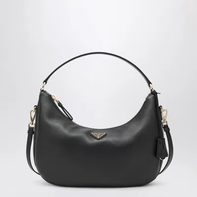 PRADA PRADA BLACK LEATHER SHOULDER BAG