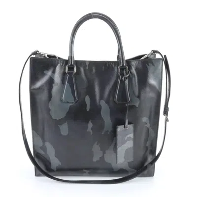 Pre-owned Prada Black Leather Shoulder Bag Tote Bag ()