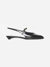 Prada Mary Jane Patent Pointy-toe Slingback Ballerina Flat