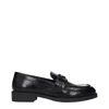 Prada Black Leather Slip-on Loafers In Black
