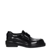 Prada Black Leather Slip-on Loafers In Black