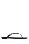 Prada Pantoletten Mit Emailliertem Triangel-logo In Black