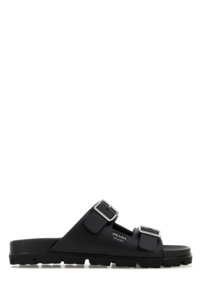 Prada Black Eva Sandals