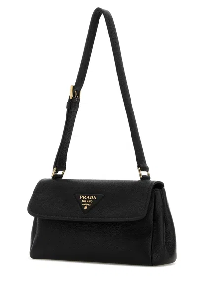 Prada Black Leather Small Shoulder Bag