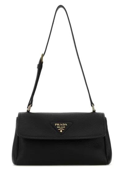 Prada Black Leather Small Shoulder Bag