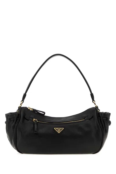 Prada Black Leather Small Shoulder Bag Nero Borse A Mano