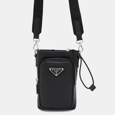 Pre-owned Prada Black Leather Smartphone Case