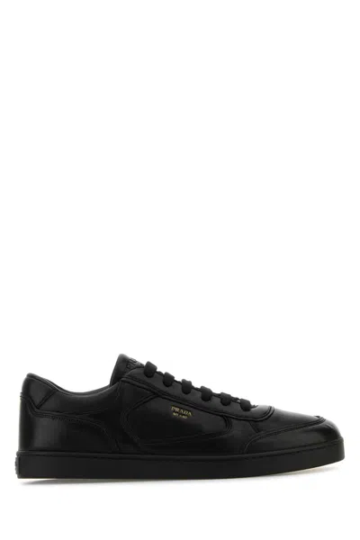 Prada Black Leather Sneakers