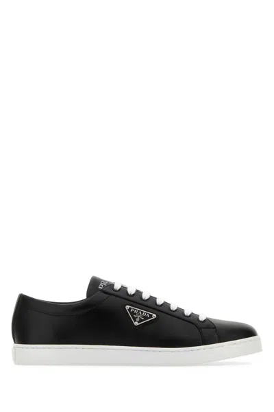 Prada Black Leather Sneakers