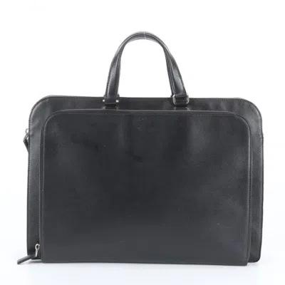 Pre-owned Prada Black Leather Tote Bag ()