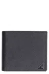 Prada Black Leather Wallet In Black