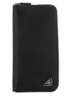 Prada Black Leather Wallet In Black
