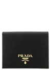 Prada Small Saffiano Leather Bifold Wallet In Black