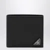 Prada Black Leather Wallet In Black