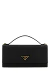 Prada Black Leather Wallet In Black