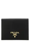 Prada Black Leather Wallet In Black