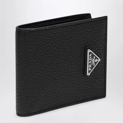 Prada Black Re-nylon Wallet With Logo Triangle