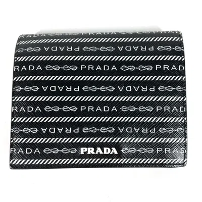 Pre-owned Prada Black Leather Wallet (bi-fold) ()
