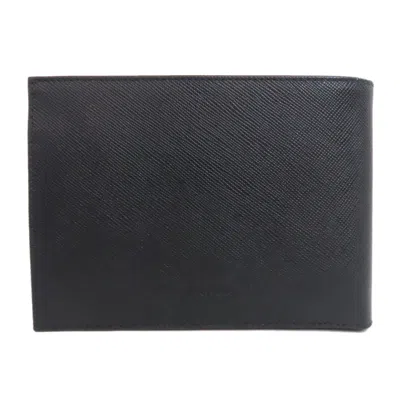 Pre-owned Prada Black Leather Wallet (bi-fold) ()