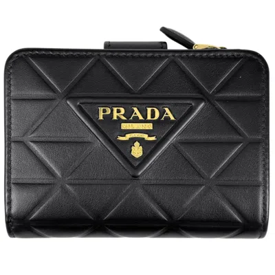 Pre-owned Prada Black Leather Wallet (bi-fold) ()