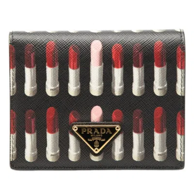 Pre-owned Prada Black Leather Wallet (bi-fold) ()