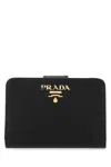 Prada Black Leather Wallet In F0002