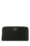 Prada Large Logo Lettering Zip-around Wallet In F0002