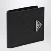 Prada Black Re-nylon Wallet With Logo Triangle In Black