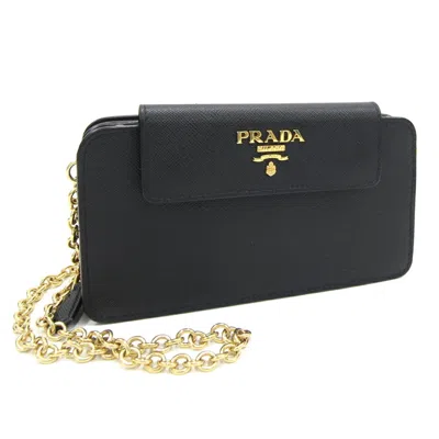 Prada Black Leather Wallet  ()