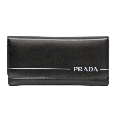 Pre-owned Prada Black Leather Wallet  ()