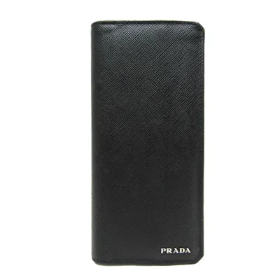 Pre-owned Prada Black Leather Wallet  ()