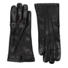 Prada Black Leather Gloves In Black