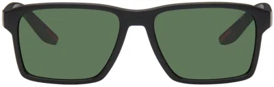 Prada Black Linea Rossa Sunglasses In Dg006u